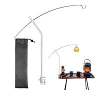Gupcaqosjw Camping Light Holder, Foldable Lantern Hanger Rack Outdoor, Adjustable Lamp Support Outdoor Gear for Travel Campers Hikers Fishing Backpacking Barbecue Party Picnic