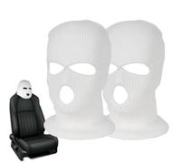 Gupcaqosjw Car Headrest Covers Funny | 2 Funny Spoof Car Seat Headgear | Car Seat Headrest Cover | Dustproof Washable Head Rest Protector, Car Front/Rear Seat Headrest Covers, white 2 pack