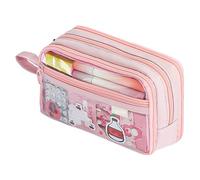 Gupcaqosjw Clear Zipper Pouch | Transparent Pencil Bag - Portable Pen Pouch Zipper Pouch for Kids Teen College Students