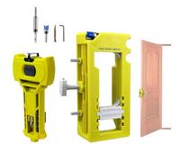 Gupcaqosjw Door Hinge Jig, Latch Installation Kit, Door Hinge Mortiser Jig, Mortise Kit, Metal Doors SHinges Jigs and Template Installation Kits with Adjustable Lengths for Hinges Installations