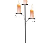 Gupcaqosjw Festive Triple Tealight Candelabra On A Decorative Tray Designed For Christmas Table Settings Living Room Accent Decor And Creating A Warm Ambiance On Sideboards Or Shelves During Winter
