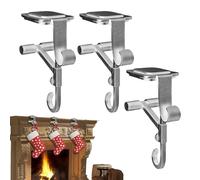 Gupcaqosjw Fireplace Garland Hanger, 2 in 1 Fireplace Stocking and Garland Hanger, Adjustable Heavy Duty Hooks for Holiday Party Indoor Apartment Retail Store Display Public Space Home