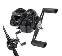 Gupcaqosjw Fishing Reel, 12.6x10cm Carp Fishing Reels, Wheel, Metal Portable Black Reel, Free Spool Freshwater Reel For Predator Lure