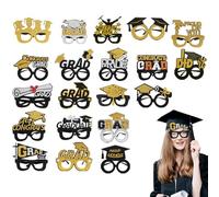 Gupcaqosjw Graduation Glasses - Graduation Glasses Booth Props Class of 2025,Party Supplies Photoshoot Props for Senior Portrait Yearbook Graduates High School