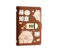 Gupcaqosjw Money Saving Binder,Capybara Budget Control Notebook with Lock,Banknote Storage Binder | for Graduates Students Beginners Families Couples Adults Home Office Apartment Travel Vacation