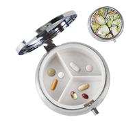 Gupcaqosjw Portable Pill Case - 3 Compartments Daily Pill Container - Fish Oil Storage Container for Hotel Stays Car Commutes Gym Outdoor Adventures