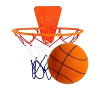 Gupcaqosjw Quiet Basketball, 18cm Indoor Basketball Hoop Silent Ball, PU Wall Mounted Silent Basketballs With Hoop, No Noise Sport Ball Equipment Indoor Dribble For Kids Adults, Home Gym Apartment