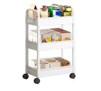 Gupcaqosjw Rolling Utility Cart, 69x33x22cm Rolling Car-t Storage Trolley, Snack Ca-rt, St-orage C-art With Wheels, 3 Tier Trolle-y On Wheels, Kitchen T-rolley, Vegetable Rack, S-torage Utility
