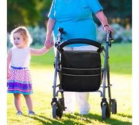 Gupcaqosjw Wheelchair Bag, Wheelchair Back Bag with Reflective Strips, Portable Pouch for Hospital Airplane Shopping Scooter Rehabilitation Outdoor Daily Travel Kids