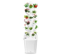 Gupeaoi 30 Plants Hydroponic Growing Tower with 10L Tank, 6 Layers Vertical Planter Tower, Indoor Hydroponics Growing System Kit, Soilless Cultivation Herbs Fruits Vegetables (White)