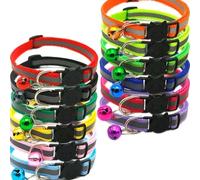 GUPEB 10Pcs Collars for Cat Collar With Bell Adjustable Necklace Cat Puppy kitten Collar Pet Cats Collar