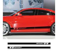 GUPEB 2PCS Sport Auto Door Side Skirt Stripes Decal Car Sticker,Fit for Audi TT 8n 8j 8s MK1 MK2 MK3 Car Body Decor Vinyl Film
