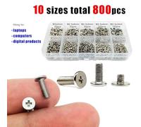 GUPEB 800pcs/box Laptop Computer Screw Bolt M2 M2.5 M3 Phillips Cross Ultra Thin Flat Wafer Head