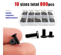 GUPEB 800pcs/box Laptop Computer Screw Bolt M2 M2.5 M3 Phillips Cross Ultra Thin Flat Wafer Head