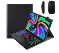 GUPENAA Keyboard Case for Lenovo Tab M10 TB-X605F/X505F-2019 with Trackpad, 7 Color Backlit, Magnetic Detachable Wireless Bluetooth Backlit Keyboard with Mouse