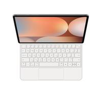 GUPENAA Keyboard Case for Samsung Galaxy Tab S8 Plus/S7 FE/S7 Plus 12.4'', Easy-Set Magic Floating Cantilever Stand,7 Colors Backlight, Built-in Trackpad,White,Arabic