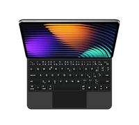 GUPENAA Keyboard Case for Xiaomi Mi Pad 6S Pro 12.4" 2024, Easy-Set Magic Floating Cantilever Stand,7 Colors Backlight, Built-in Trackpad,Black,German