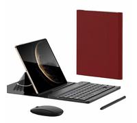 GUPENAA Keyboard Case for Xiaomi Mix Fold 4/Fold 3/Fold 2, Adjustable Angle, Magnetic Detachable Wireless Keyboard with S Pen Holder [Keyboard + Case + Capacitive Pen],Red