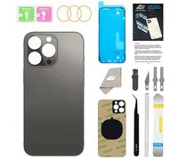 GUPFIX Back Glass Replacement for iPhone 13 Pro with Repir Tools, Big Hole Rear Back Cover Glass Replacement All Carriers with Pre-Installed Adhesive and Repairing Tool Kits (Graphite)