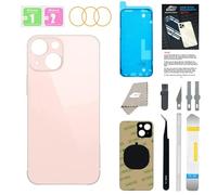 GUPFIX iPhone 13 Replacement Back Glass with Repair Tools, Large Rear Hole Replacement for All Carriers with Pre-Installed Adhesive and Repair Tool Kits (Pink)
