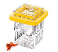 Guppy Breeding Box - Floating Mother Fry Incubator | Polystyrene Double Compartment Breeding Tray | Hatch Isolation Fry, Improves Oxygenation, Indoor 9.5 cm / Exterior 13 cm