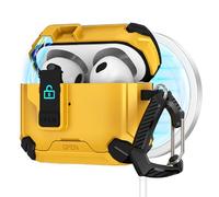 Guppy for AirPods Pro 2nd/1st Secure Lock Case Cover with Phone Stand & Cleaning Kit, Compatible with MagSafe, Magnetic Automatic Lock for AirPods Pro Charging Case-Yellow