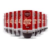 Guppy's Chocolates York | Dark Hot Chocolate Stirrer | Pack of 10 | 32g Cup Shaped Drinking Chocolate Sticks Spoons | Individually Packaged
