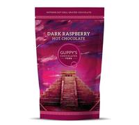 Guppy's Chocolates York | Hot Chocolate Flakes | Luxury 55% Dark Raspberry Hot Chocolate | Real Grated Drinking Chocolate | 245g Resealable Pouch Equal To 7 Sachets | (Raspberry)