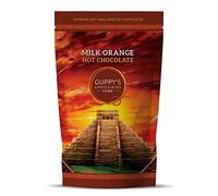 Guppy's Chocolates York | Hot Chocolate Flakes | Luxury Milk Orange Hot Chocolate | Real Grated Drinking Chocolate | 245 Grams Resealable Pouch Equal To 7 Sachets (Orange)