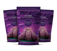 Guppy's Chocolates York | Luxury Hot Chocolate Flakes | 3 Pack | Real Grated Drinking Chocolate | 245g Resealable Pouch Equal To 7 Sachets per pack (Milk | Milk | Milk)