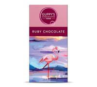 Guppy's Chocolates York | Ruby Chocolate Bar | 4 Pack | 90g bar * 4 | Finest Belgian Chocolate | Gift Pack