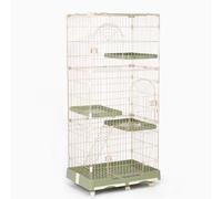 GUQASDV Cat Cages, Cat Crate, Enclosed Cat Playpen, Catio Indoor Cat Enclosure on Wheels Quick Assembly Easy to Clean for Rabbits, Small Animals(Green,99x62.5x192cm)
