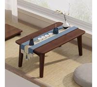 GUQASDV Foldable Floor Low Table,Japanese Wood Tea Table Chabudai, Tatami Coffee Table for Sitting On The Floor Bedroom Living Room(Brown,80x37x34cm/32x14.5x14'')