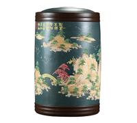 GUQASDV Large Capacity Rice Container, Ceramic Rice Bucket With Lid, Kitchen And Pantry Organization, Household Sealed Storage Tank, Grain Dispenser, For Rice Flour(Green,Capacity: 17.5 kg)