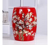 GUQASDV Large Ceramic Jar for Rice, Grain Storage Container with Lid Sealed Food Container Kitchen Rice Storage Bins Rice Bucket Box for Flour Coffee Nuts Tea(Red,Capacity: 5kg)