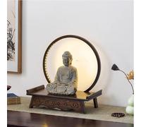 GUQASDV Small Wood Altar Table,Personal Buddha Niche with Storage,Offering Table, Personal Shrine Stand Prayer Tables,Home Decor for Small Spaces(Brown,40cm/15.7in)