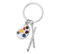 Guqqeuc Artist Platte Keyring Gift for Art Lovers Best Friend Art Birthday Gifts for Son Daughter Christmas Gifts for Artist Artists Artistic Gifts for Women Men Paintbrush Keyring Gifts for Painters