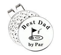 Guqqeuc Daddy Dad Golf Gifts for Men Dad Golf Accessories Gift for Daddy Dad Birthday Chrismtas Gifts for Dad Papa Best Dad By Par Golf Ball Marker Gifts for Daddy Dad Gifts from Daughter Son