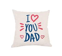Guqqeuc Daddy for Men Dad Cushion Cover 45cm X 45cm Father Daddy Retirement Birthday Gifts for Father I Love My Dad Gifts for Men Papa Pillow Case Cover Gift for Papa