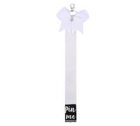 Guqqeuc Glitter Cheer Bow Keychain for Backpack Bag Pin Me Cheer Ribbon Keychain for Women Girls White Cheer Pin Holder Cheer Bow Bag Charm for Girls Women Cheerleading Gifts for Girls Cheerleaders