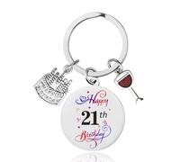 Guqqeuc Happy 21st Birthday Gifts for Daughter Son Birthday Gifts for 21 Year Olds Best Friend 21st Birthday Gifts for Men Women 21th Birthday Gifts for Sister Brother 21st Birthday Keyring