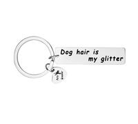 Guqqeuc Pet Dog Groomer Gifts for Women Men Xmas Christmas Gifts for Dog Groomer Birthday Retirement Gifts for Dog Lovers Dog Groomer Keyring Gift Dog Grooming Gifts Dog Hair Is My Glitter Keyring
