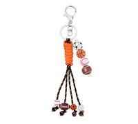 Guqqeuc Sport Christmas Gifts for Sports Lovers Basketball Football Keyring for Bag Backpack Ball Bead Keychain for Women Men Rugby Ball Keyring for Car Keys Sports Themed Gifts for Boys Girls