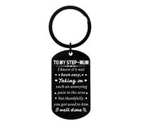 Guqqeuc Stepmom Stepmum Birthday Gifts for Step Mum Mothers Day Gifts for Mum Mummy Stepmum Keyring Gifts for Mom Mum Gifts from Daughter Son Stepmum Stepmom Retirement Gifts for Step Mom Keyring