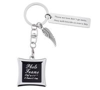 Guqqeuc Sympathy Bereavement Gifts for Loss of Dad Mum Remembrance Photo Keyring Gifts for Loss Pet Cat Dog Memorial Gifts for Men Women Photo Locket Keychain Those We Love Don't Go Away Gifts