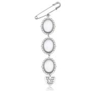 Guqqeuc Wedding Bouquet Charms 3 Photos Memory Picture Photo Charm for Wedding Bouquet Memory Memorial Charm Photo Picture Frame for Women Men Bridal Bouquet Charm for Wedding Engagement Anniversary