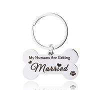Guqqeuc Wedding Gifts for Couple Dog Lovers Dog Bone Keyring Gifts for Newly Wed Couple New Engaged Gifts for Dog Owners Engagement Wedding Announcement Gift for Bride Groom Bridal Shower Gifts