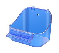 GURECOD Plastic Bath Tub Bird Accessory Hanging Bird Cage Shower Food Container Bird Bathing for Small Birds, Canary, Budgies, Parrot (Blue)
