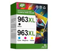 Gureef 963XL Ink Cartridges Multipack Compatible for HP 963 963XL Ink Cartridges for HP Officejet Pro 9010 Ink Cartridge,9012 9014 9015 9016 9020 9022 9025 Printer (963xl, 4pack)