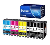 Gureef Compatible with 603XL Ink Cartridges Multipack for Epson XP-3100 Printer, Expression Home XP-4100 XP-3105 XP-2100 Workforce WF-2830 WF-2835 Printer(B/C/M/Y,15-Pack)